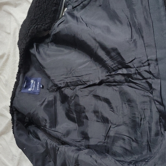 Madewell black faux fur vest Mob Wife - Picture 5 of 7